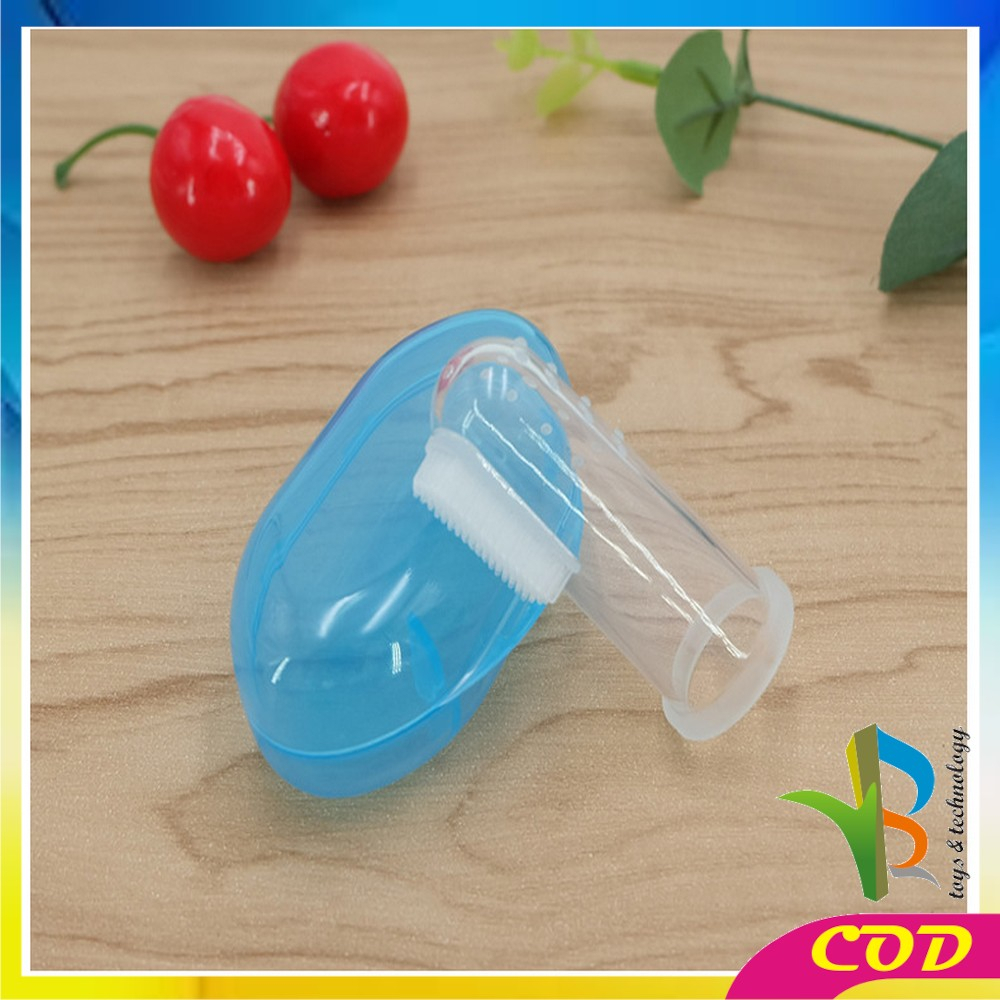 RB-C866 Sikat Gigi Bayi Bahan Silikon Baby Finger Toothbrush Lembut Pack Kotak / Sikat Lidah Bayi New Born Pembersih Mulut Bayi