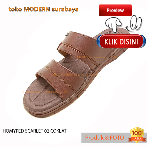 Sandal pria modern casual sendal sopan slide cowok selop HOMYPED SCARLET 02