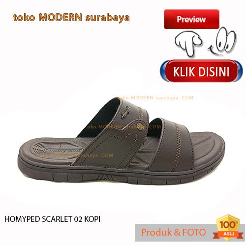 Sandal pria modern casual sendal sopan slide cowok selop HOMYPED SCARLET 02