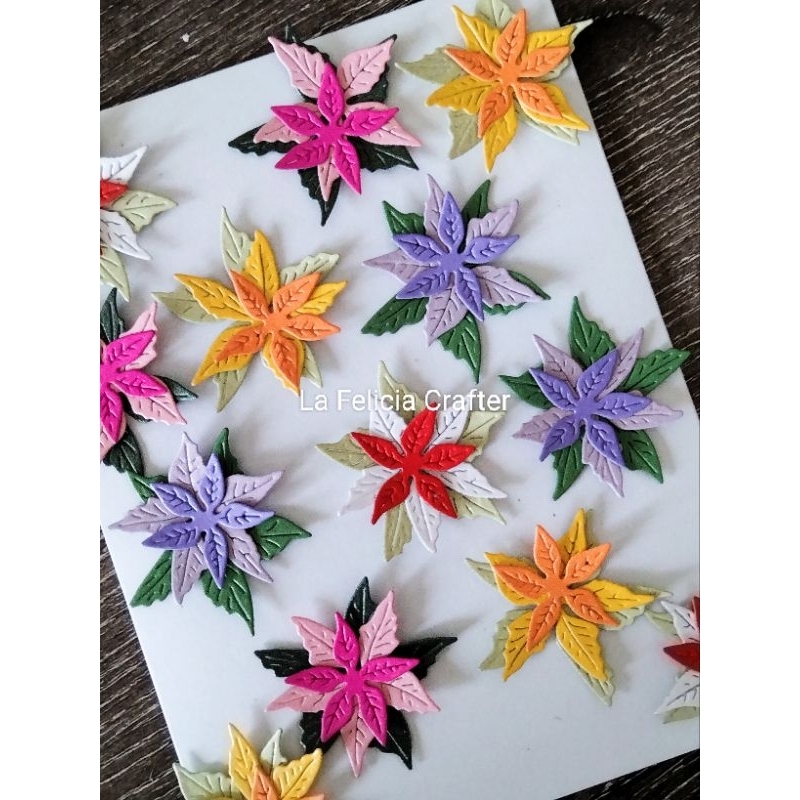 La Felicia 5Set Bunga 3 Warna Untuk Dekorasi Buket/Frame/Gift Box/Lamaran/Seserahan/Kerajinan Diy