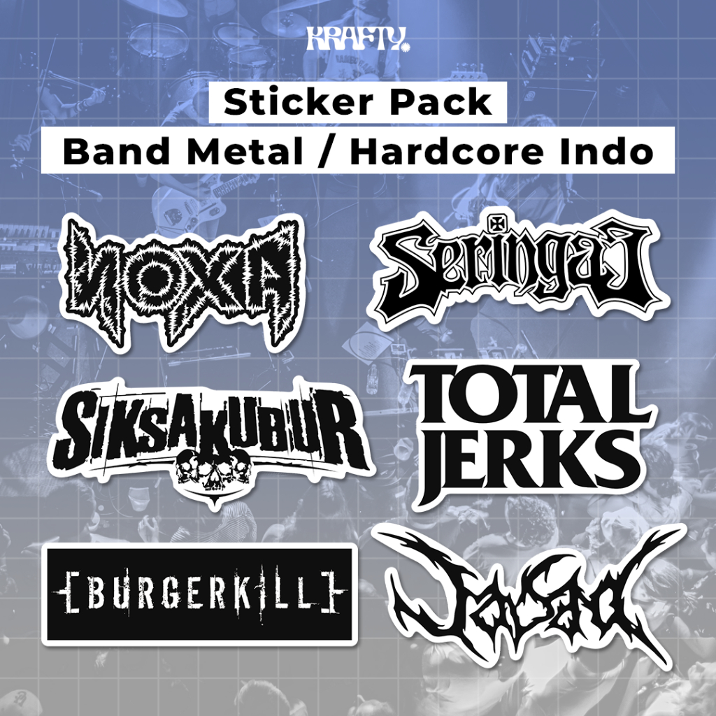 Sticker Pack Band Metal Hardcore Lokal Indo
