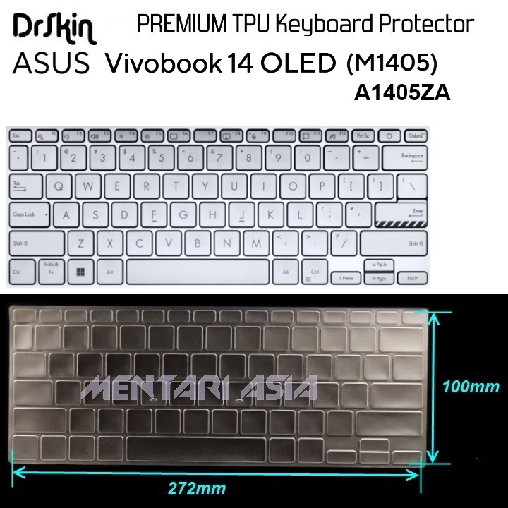 Keyboard Protector ASUS VivoBook 14 A1402ZA A1404 A1405ZA M1405 - DrSkin Premium TPU