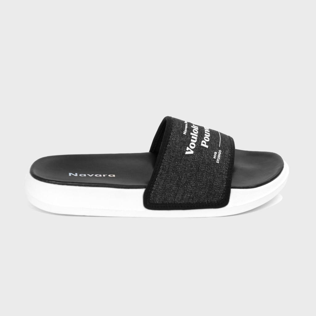Navara Slide Midnight Sandal Slider Denim Pria | Forind x Navara Footwear