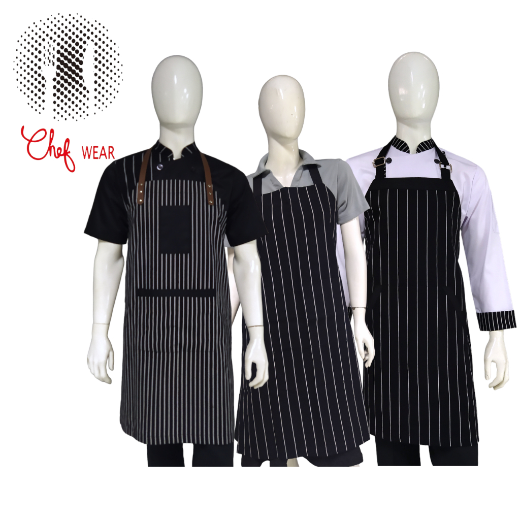 Chef Wear Apron / Celemek Full STRIPE