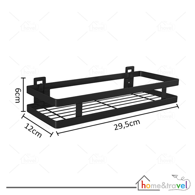 HOVELSHOP Rak Dapur Gantung Dinding Tempat Penyimpanan Bumbu Stainless