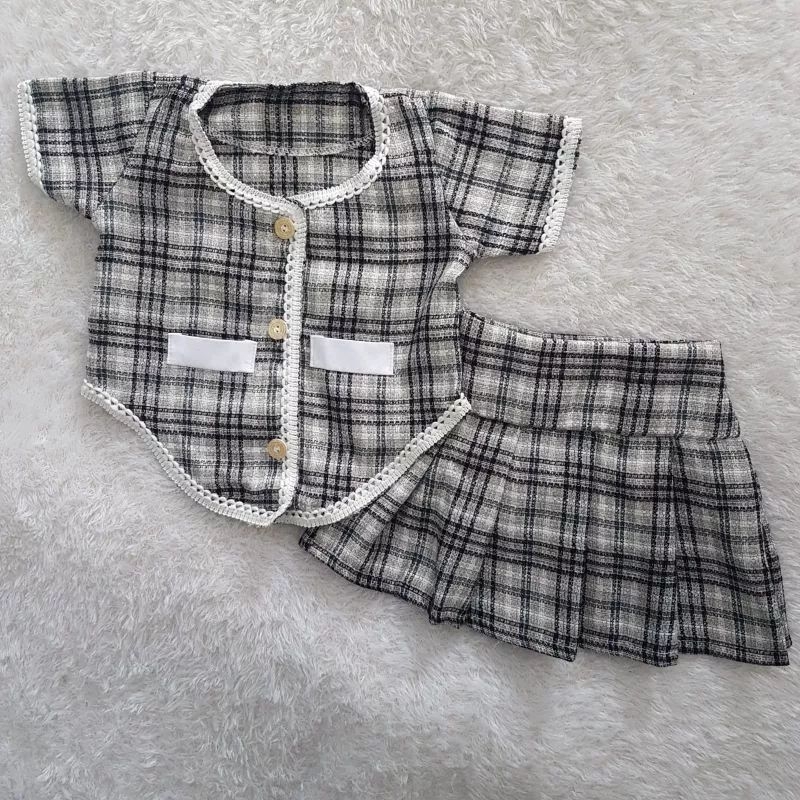 baju bayi Tweed Kotak