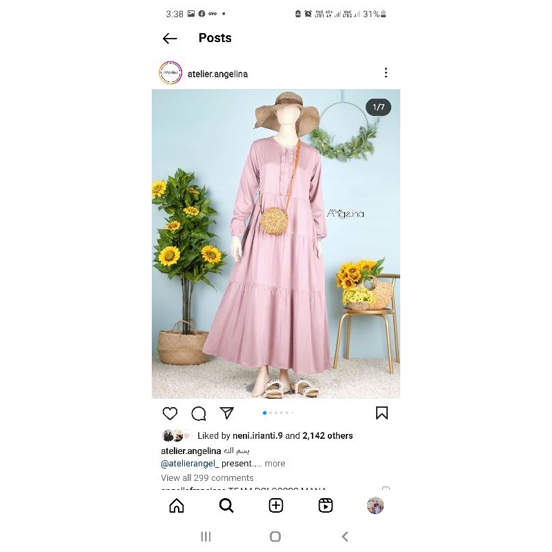 Bella Dress Atelier Angelina Basic Dusty Pink Preloved
