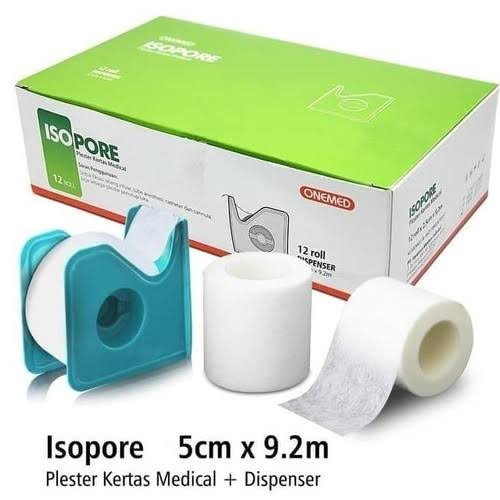 Isopore 2,5cm x 9,2cm + Dispenser Onemed Plester Kertas Medical #AMG