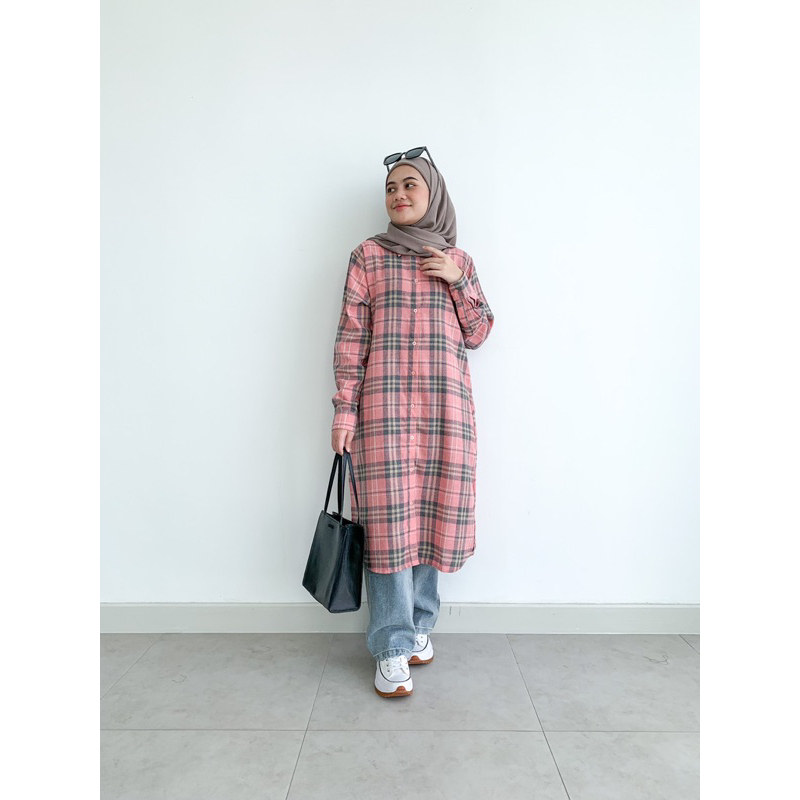 Bymeldev Kemeja Flanel Tunik