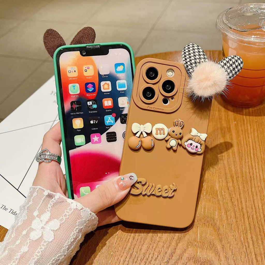 CASE BUNNY SWEET POMPOM OPPO/REALME