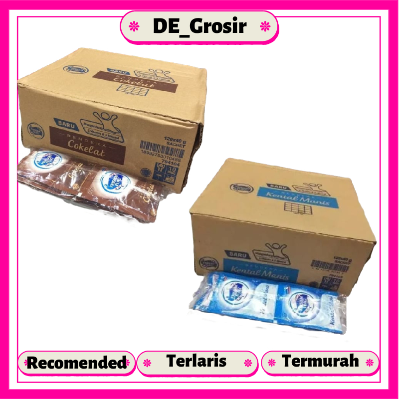 

Frisian Flag Bendera Saset 38gr Dapat 1 dus Isi 120 Sachet Susu Kental Manis