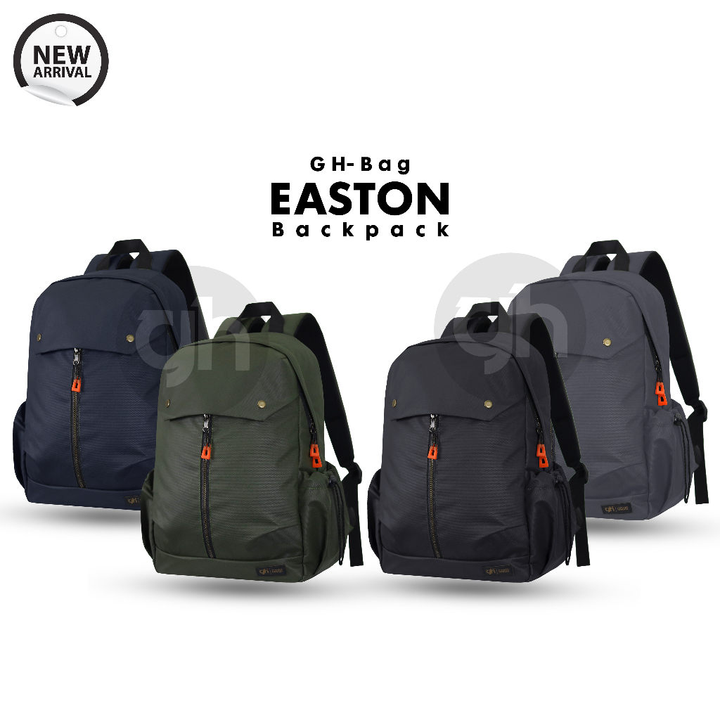 GH-Bag Tas Ransel Sekolah Waterproof Tas Laptop up to 15 Inch Tas Kuliah Tas Kerja EASTON Backpack