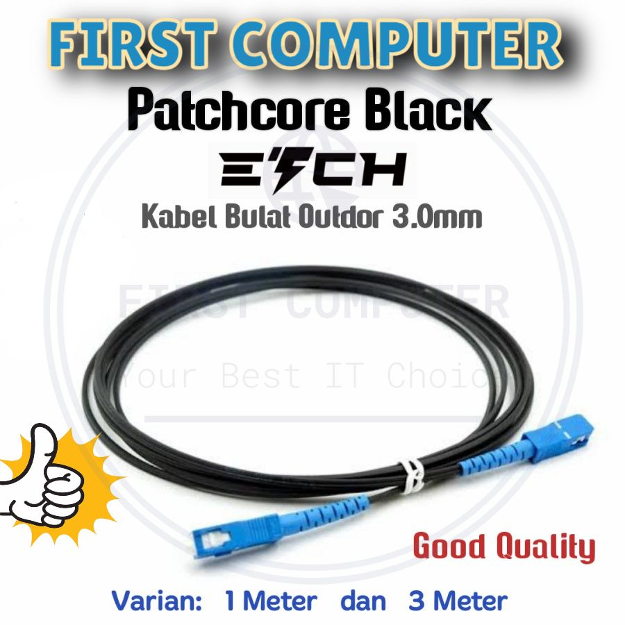 Patchcore - Patchcord Black ETCH 3mm [ Good Quality ]