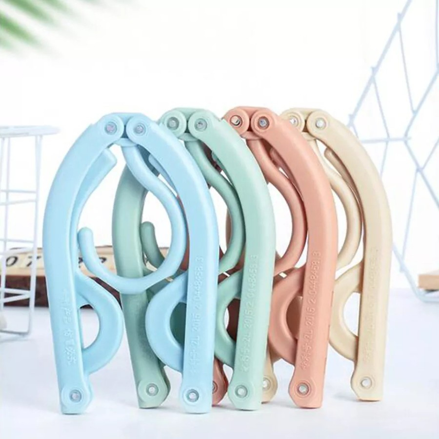 Hanger Hunger Lipat Gantungan Baju Cantelan Jemuran Pakaian Baju Syal Hijab Foldable Hangers For Travel Portable Serbaguna Travelling