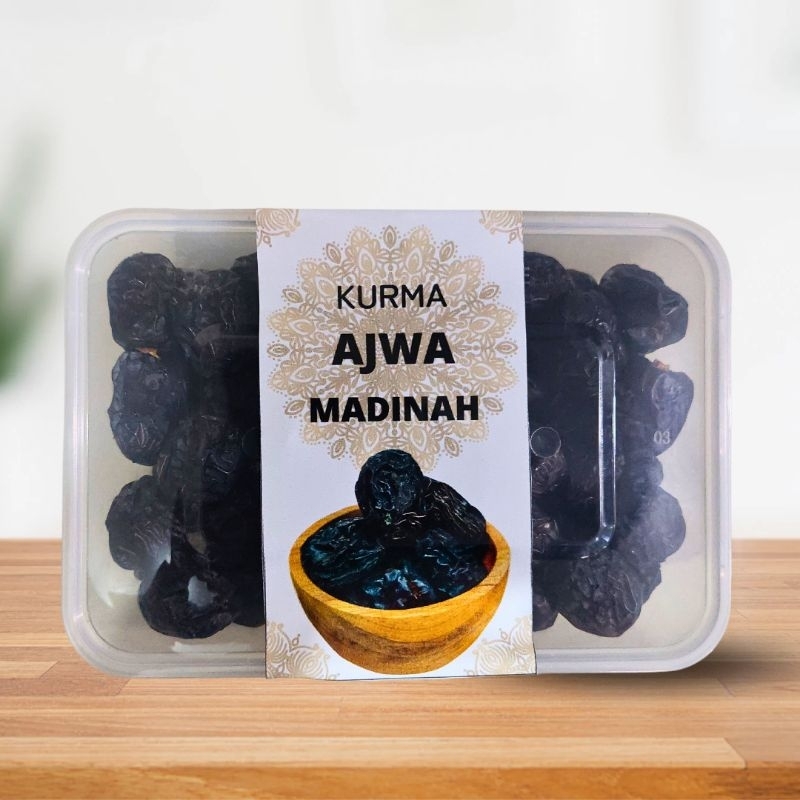 

Kurma Ajwa Jumbo Kurma Premium High Quality Kurma Nabi 500gr