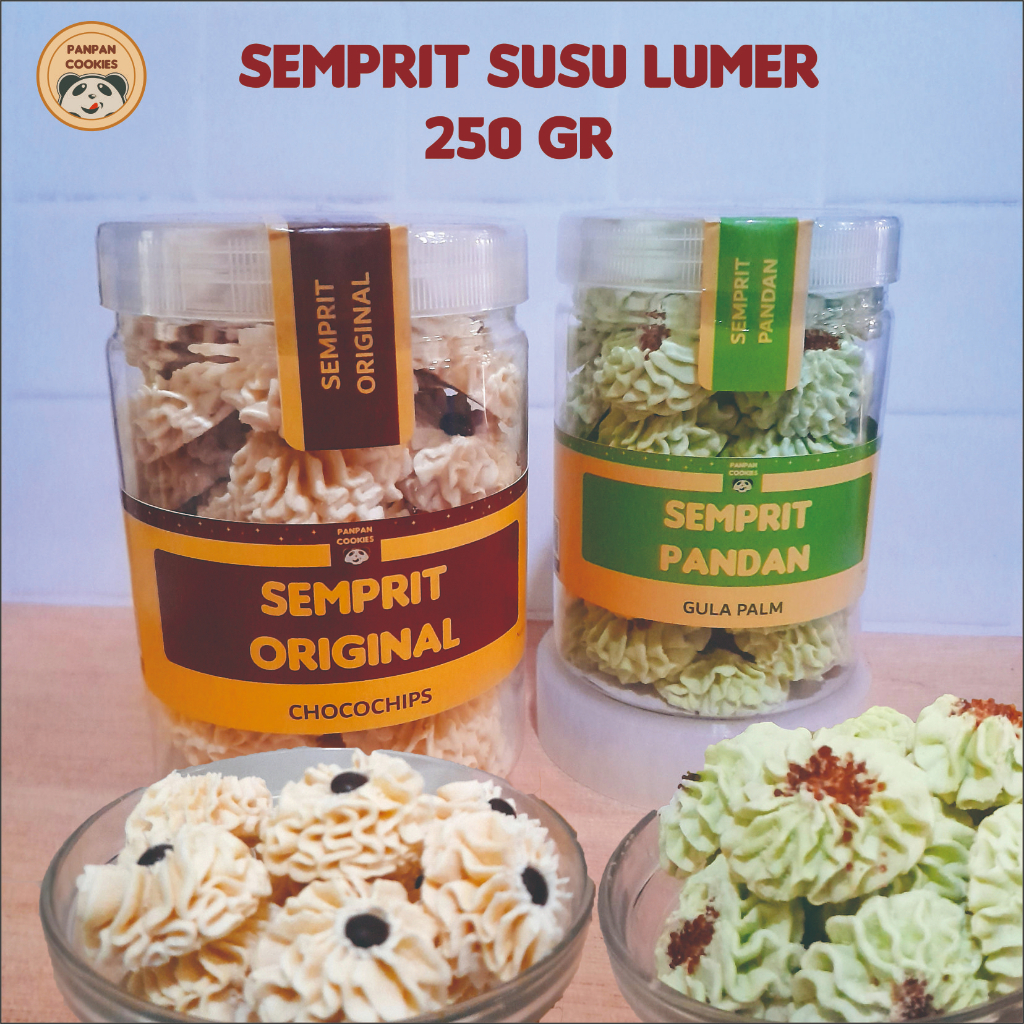 

Semprit Susu Panpan Baker's Tabung 250 gr - Pandan Gula Palm dan Original Chocochips (Free Cookies) --- Camilan Snack Kue Kering dalam Tabung