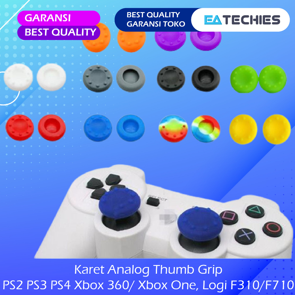 Karet Silikon Silicone Analog Thumb Grip Stik PS2 PS3 PS4 Xbox 360 One Logitech F310 F710