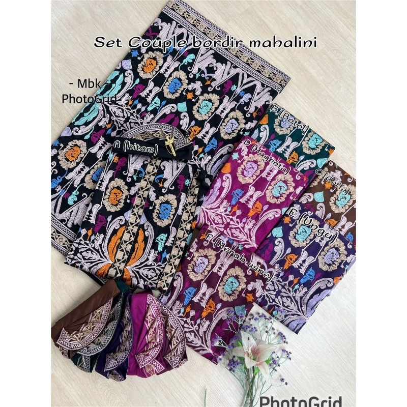 SET COUPLE BORDIR MOTIF MAHALINI