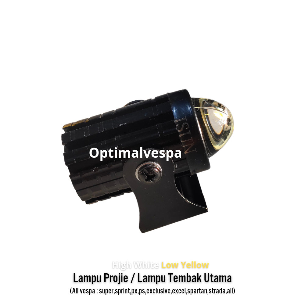 Lampu Tembak Sorot Motor LED Laser D2 Foglamp Mini Projie Putih Kuning Vespa Super Sprint Px Ps Excl
