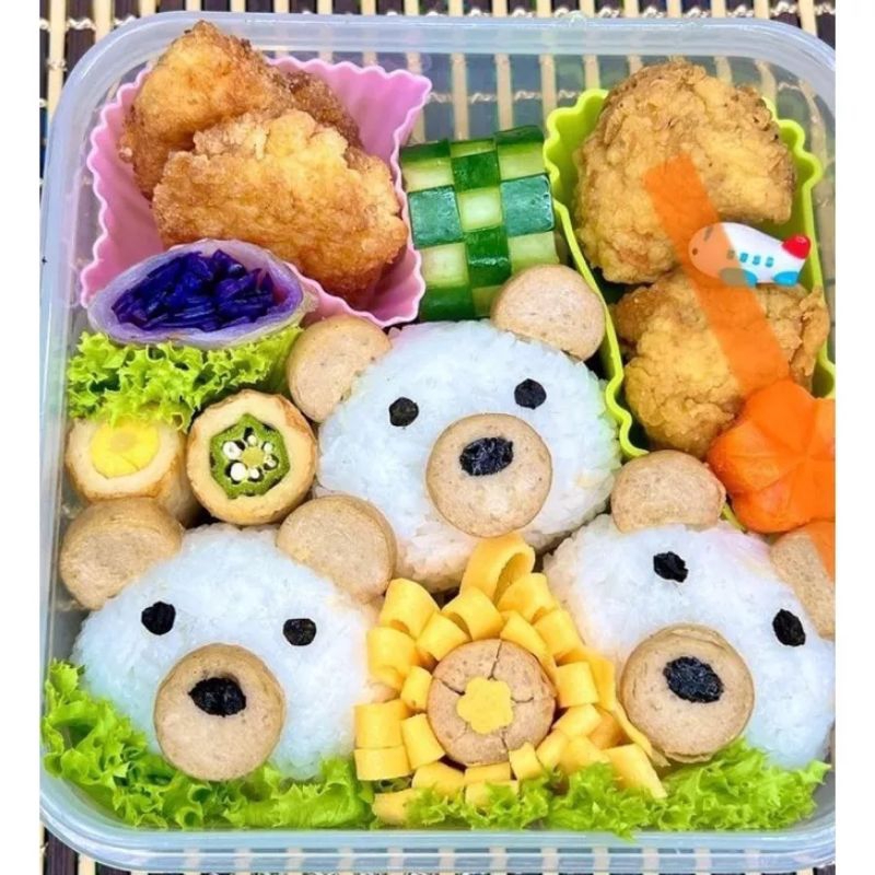 Wadah Cetakan Nasi Bento / Cetakan Muffin Cupcake Silicone