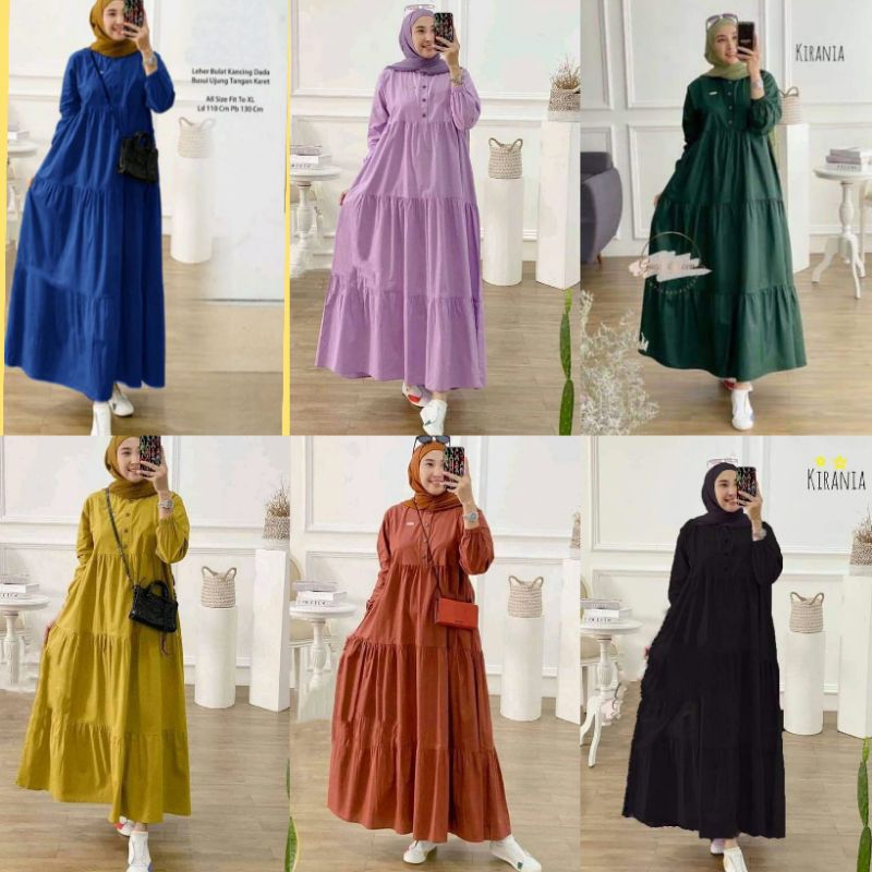 TERBARU Gamis Hitam Polos Bahan Rayon Premium Busui