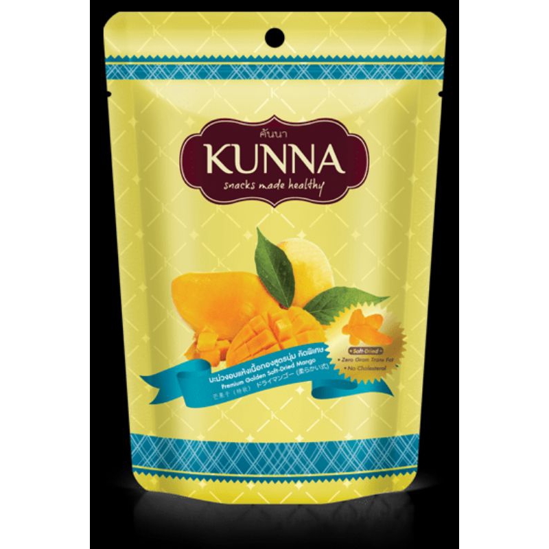 

Kunna Dried MANGO Less Sugar 25% 243 gram Import Bangkok Thailand