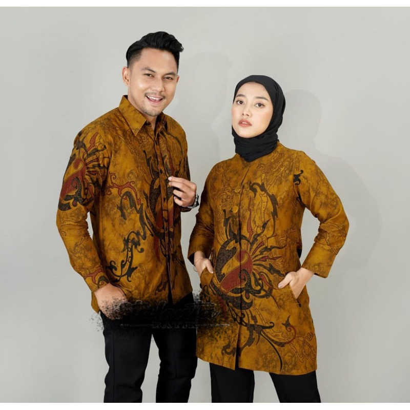 BATIK COUPLE PRIA DAN WANITA MODERN BATIK CASSUAL  ATASAN BATIK LACE MEWAH