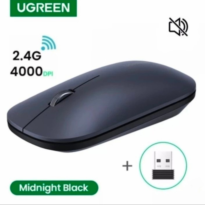 Mouse Wireless UGREEN Silent Slim 2.4G 4000 DPI Thin 90372 / 90373 / 90374 / 90686 / 90550 / 90671