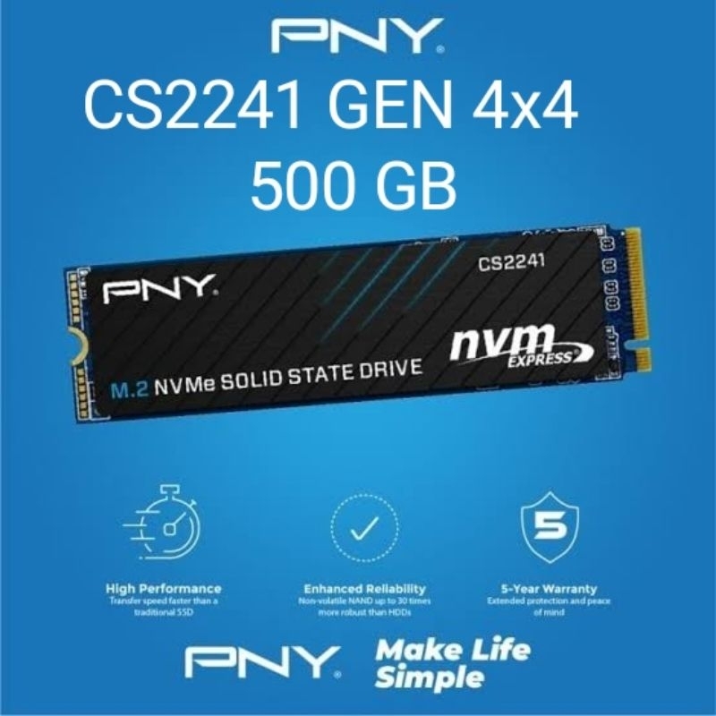 PNY M.2 SSD NVME CS2241 500GB GEN 4X4