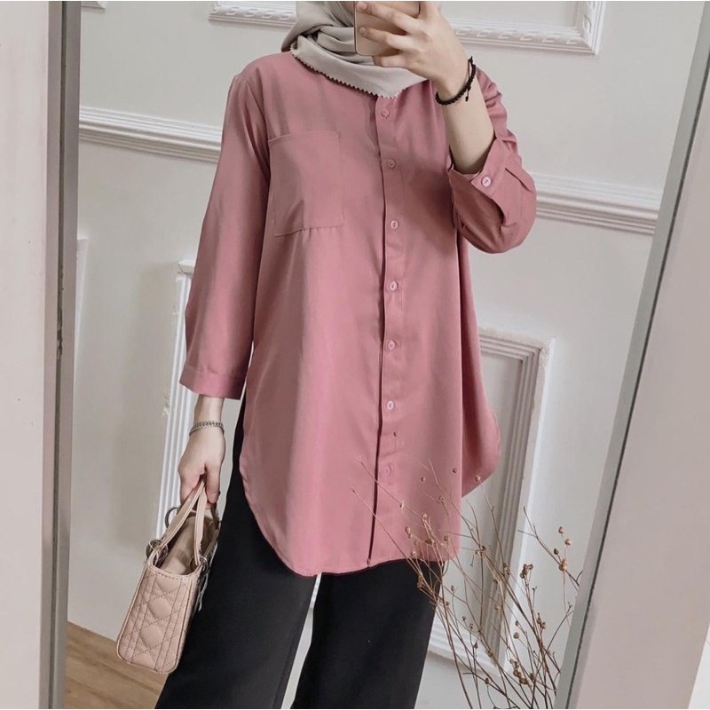 DANILA TUNIK – BAJU ATASAN POLOS WANITA TERBARU LENGAN PANJANG – ATASAN WANITA BLOUSE – ATASAN ANAK 
