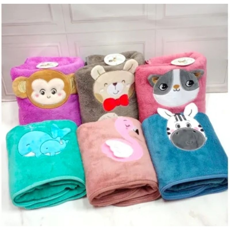 termurah!!! handuk mandi bayi boneka new microfiber/ handuk anak import