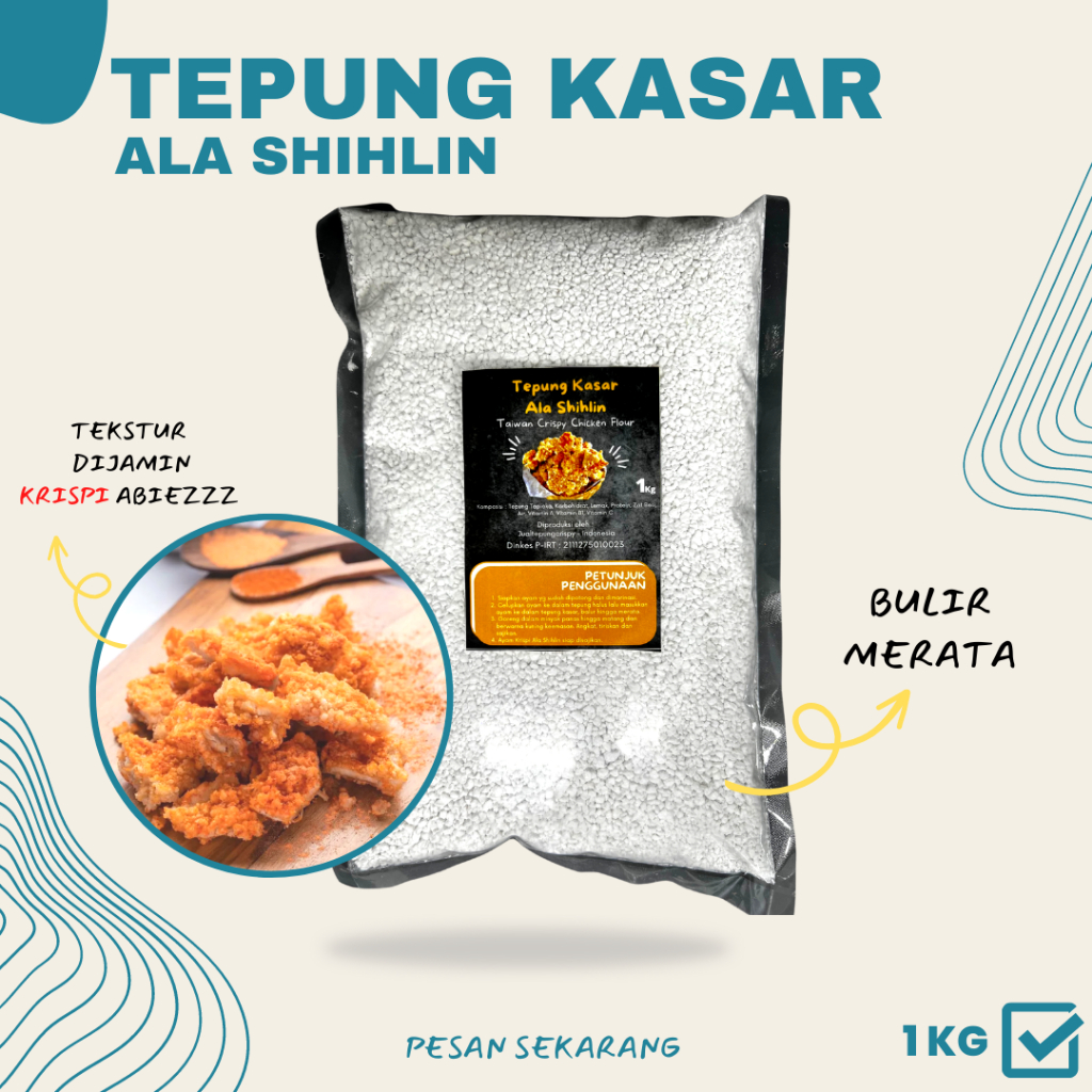 TEPUNG KASAR SHIHLIN HOTSTAR GRADE A+ TAPIOKA KASAR 1KG