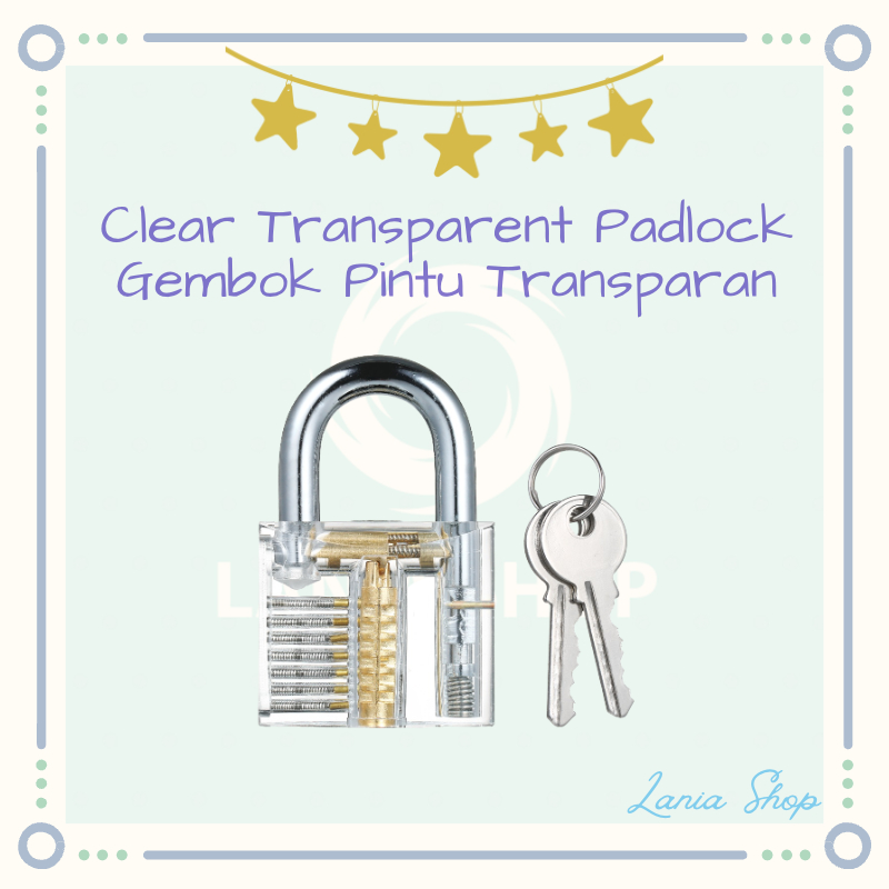 Clear Transparent Padlock - Gembok Pintu Transparan