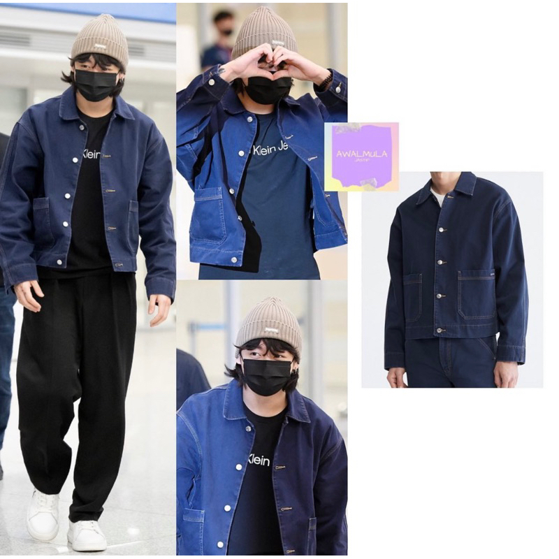(PO) OFFICIAL C4LVIN KL3IN  Khakis Workwear Shirt Jacket worn by BTS Jungkook JK