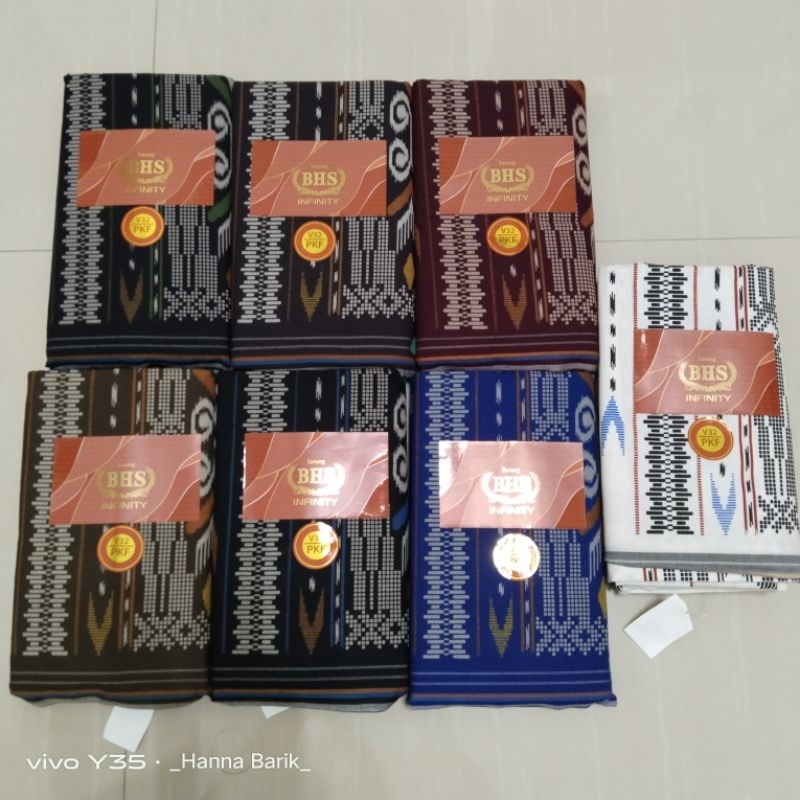 sarung bhs infinity gold kembang & batik & excellent silver & gold original