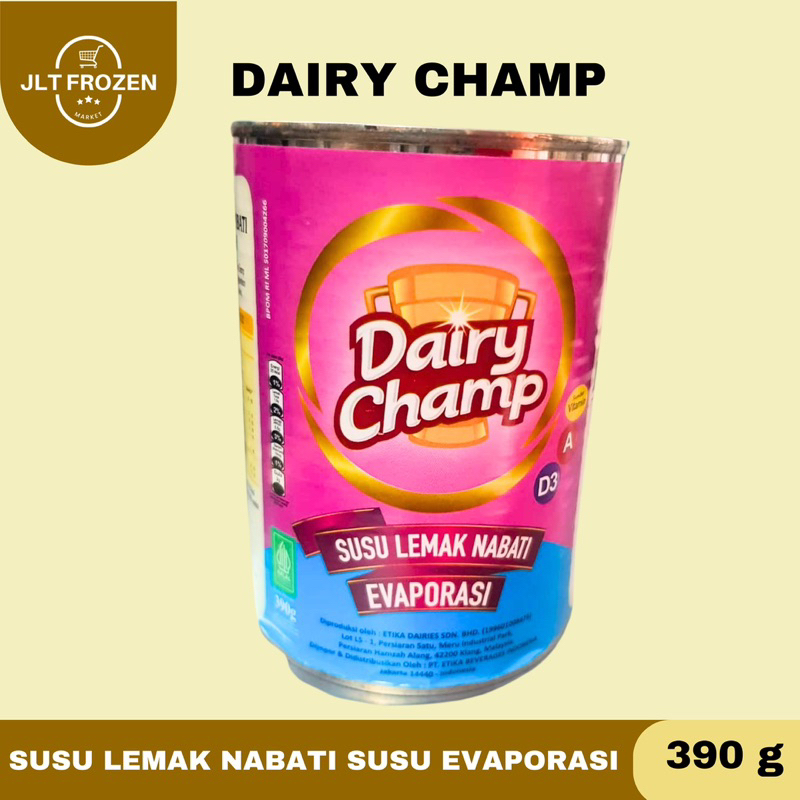 

Dairy Champ Susu Evaporasi / Susu Lemak Nabati / SKM / Susu Kental Manis - 390gr