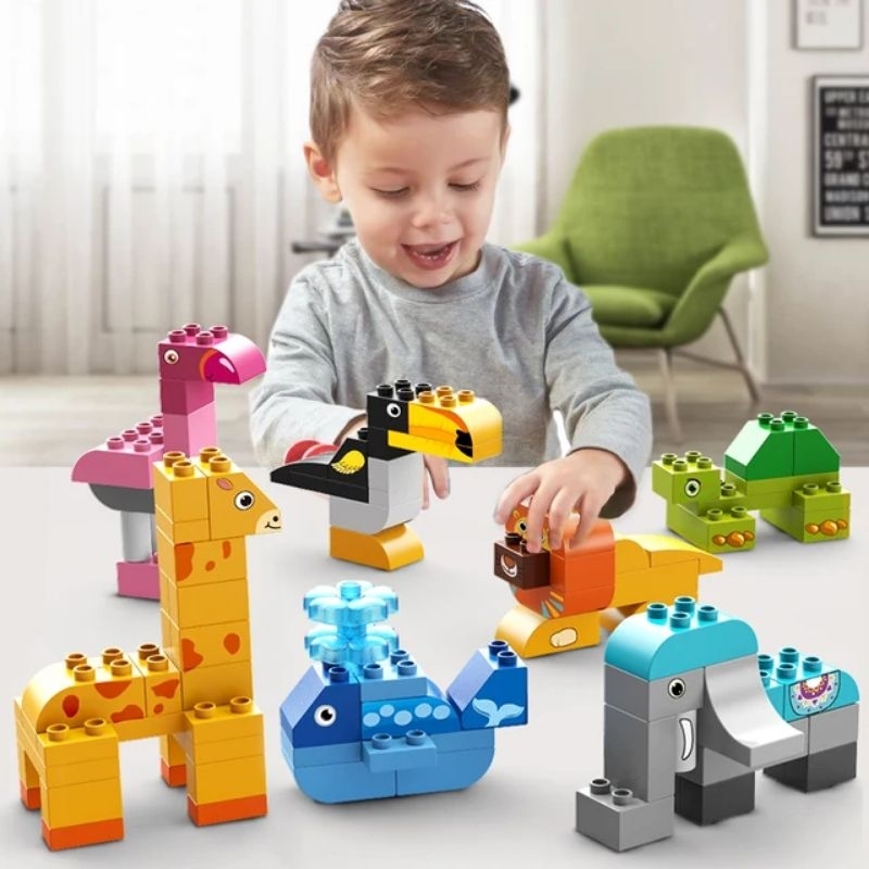 Compatible Duplo Feelo Animal Blocks Bricks 102 pcs