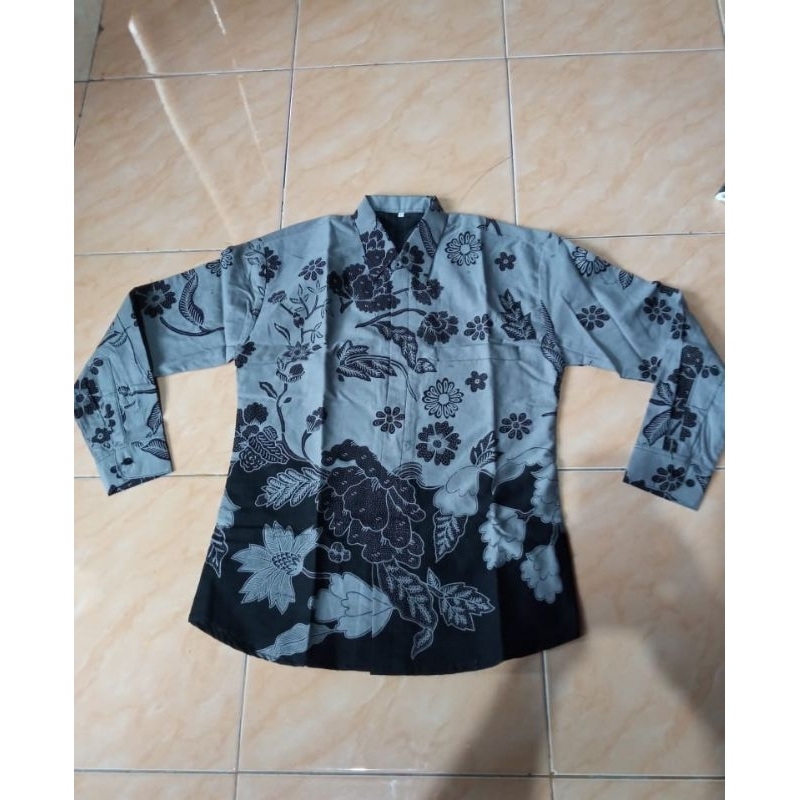 Kemeja Batik Pria Lengan Panjang Slimfit Premium Bahan Katun Halus Baju Cowok Kekinian Modern Lapis Furing