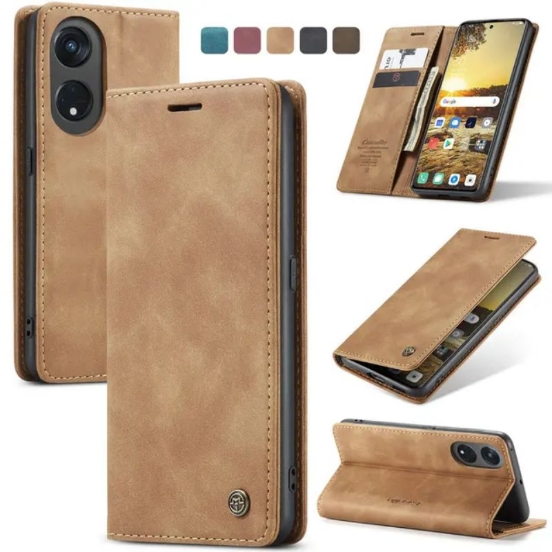 OPPO RENO8 T 5G / RENO 8T 5G Flip Wallet Leather Case Cover Sarung Dompet Caseme Kulit Lipat PU