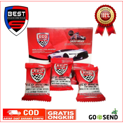 Eco Racing Mobil Bensin 1 Box isi 10 Sachet Original
