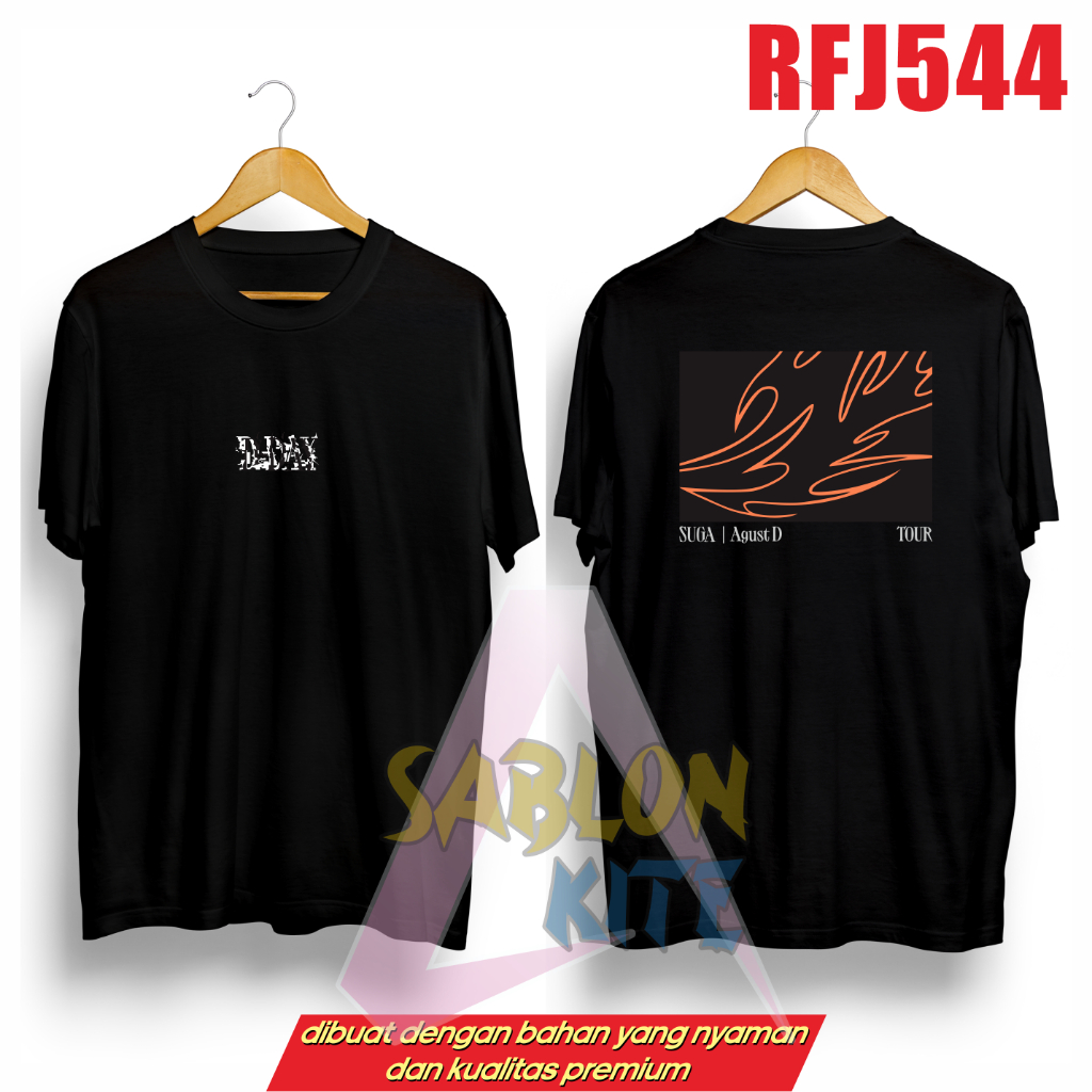 Gratis Fotocard Kaos Kpop Suga Agust D tour fire kotak RFJ544