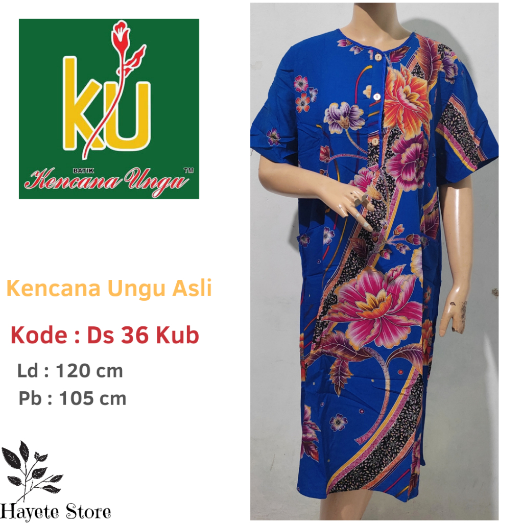 Daster Kencana Ungu Asli Label Biru