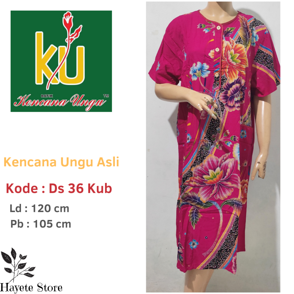 Daster Kencana Ungu Asli Label Biru