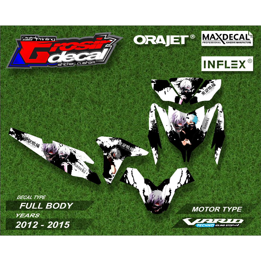 Sticker Honda Vario 125 Old Putih 2012 - 2015 Full Body Stiker Honda Vario 125 Lama 2012 Full body