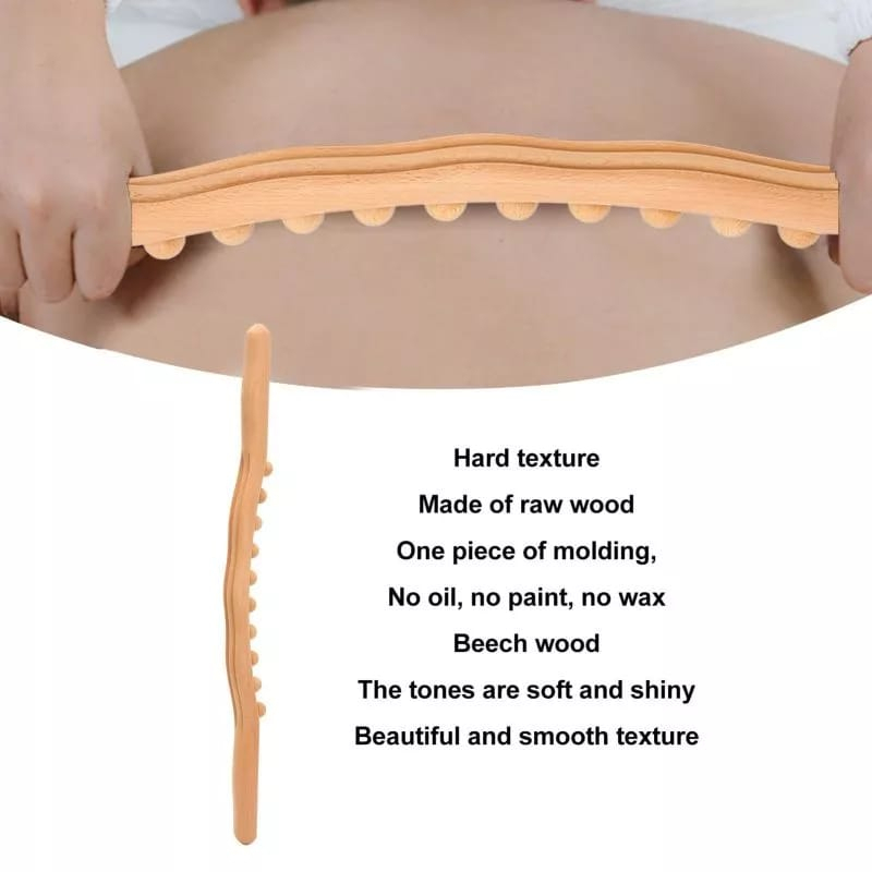 mrcaisen TONGKAT PIJAT KAYU tongkat hua sha bahan kayu alami terapo leher bahu punggung s021