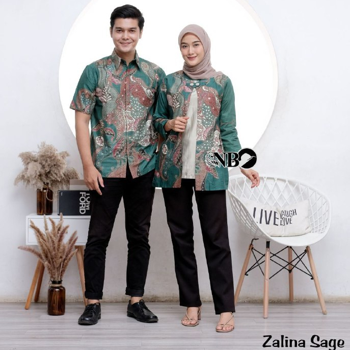 Couple Blouse Batik Bolero Wanita Sarimbit Kemeja Batik Lengan Pendek M L XL XXL Busui