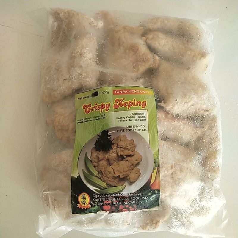 

Crispy keping 1kg / frozen food vegetarian / maitri vegetarian food ind. pekanbaru