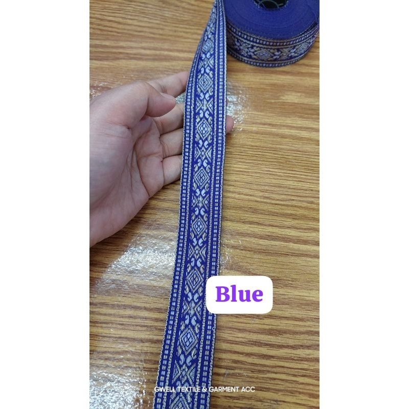 PITA RENDA BATIK / ETNIK / PITA SONGKET  BAHAN KAIN  LEBAR 3 CM  HARGA PER M