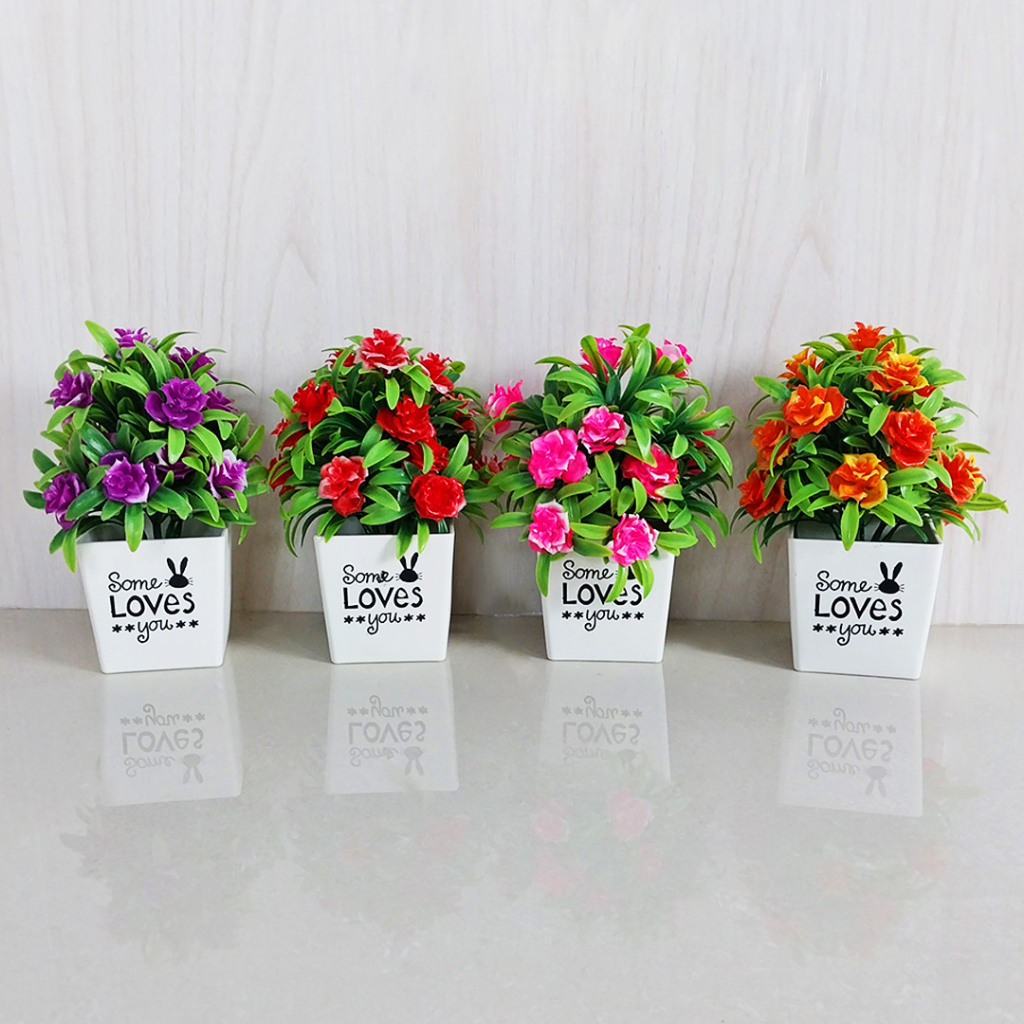 Tanaman Hias Plastik Ornamen Bunga Plastik Dekorasi Rumah Satu7an PBP12