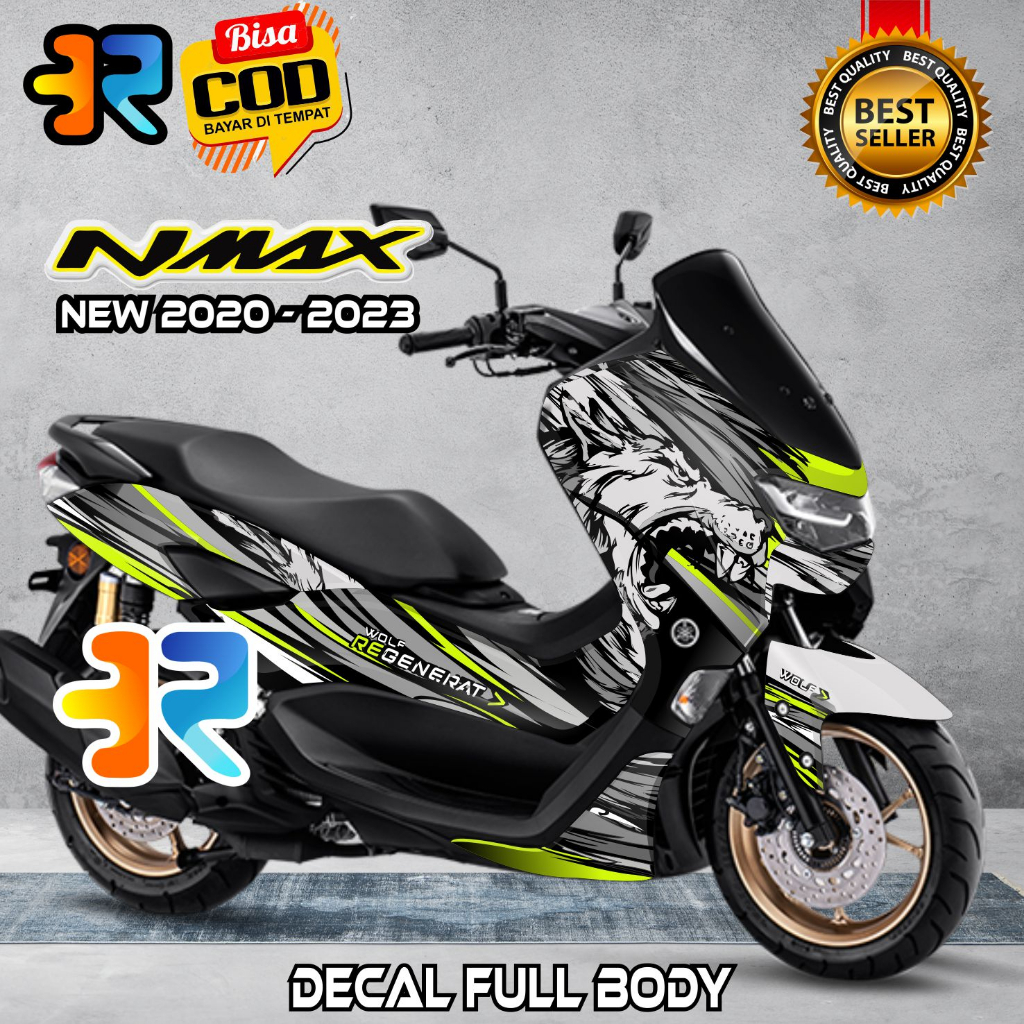 Decal Nmax New 2021 - 2023 Stiker Full Body Variasi Desain Serigala